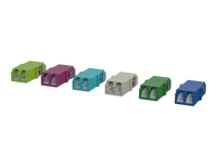 Shuttered LC Duplex Fibre Optic Adapters, Various Colours