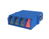 Kapatılmış LC Quadlex Fiber Optik Adaptör, Mavi - VFL Tanıtımı