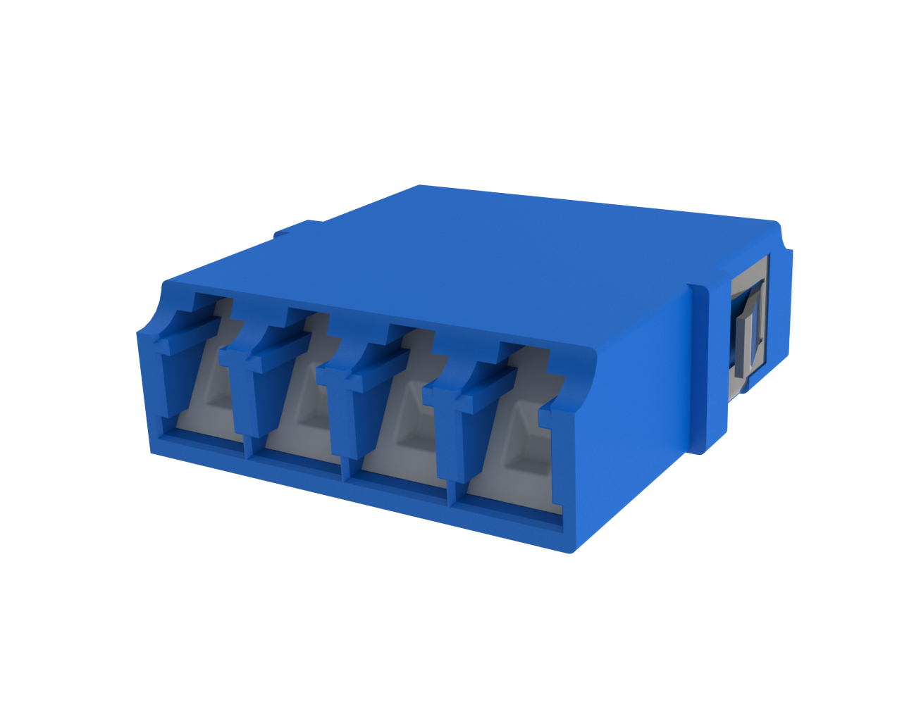 Kapatılmış LC Dubleks Fiber Optik Adaptör, Yeşil - Ön Görünüm