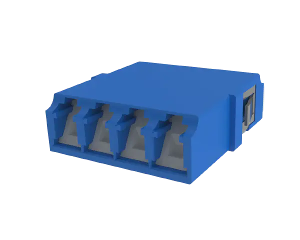 Kapatılmış LC Dubleks Fiber Optik Adaptör, Yeşil - Ön Görünüm