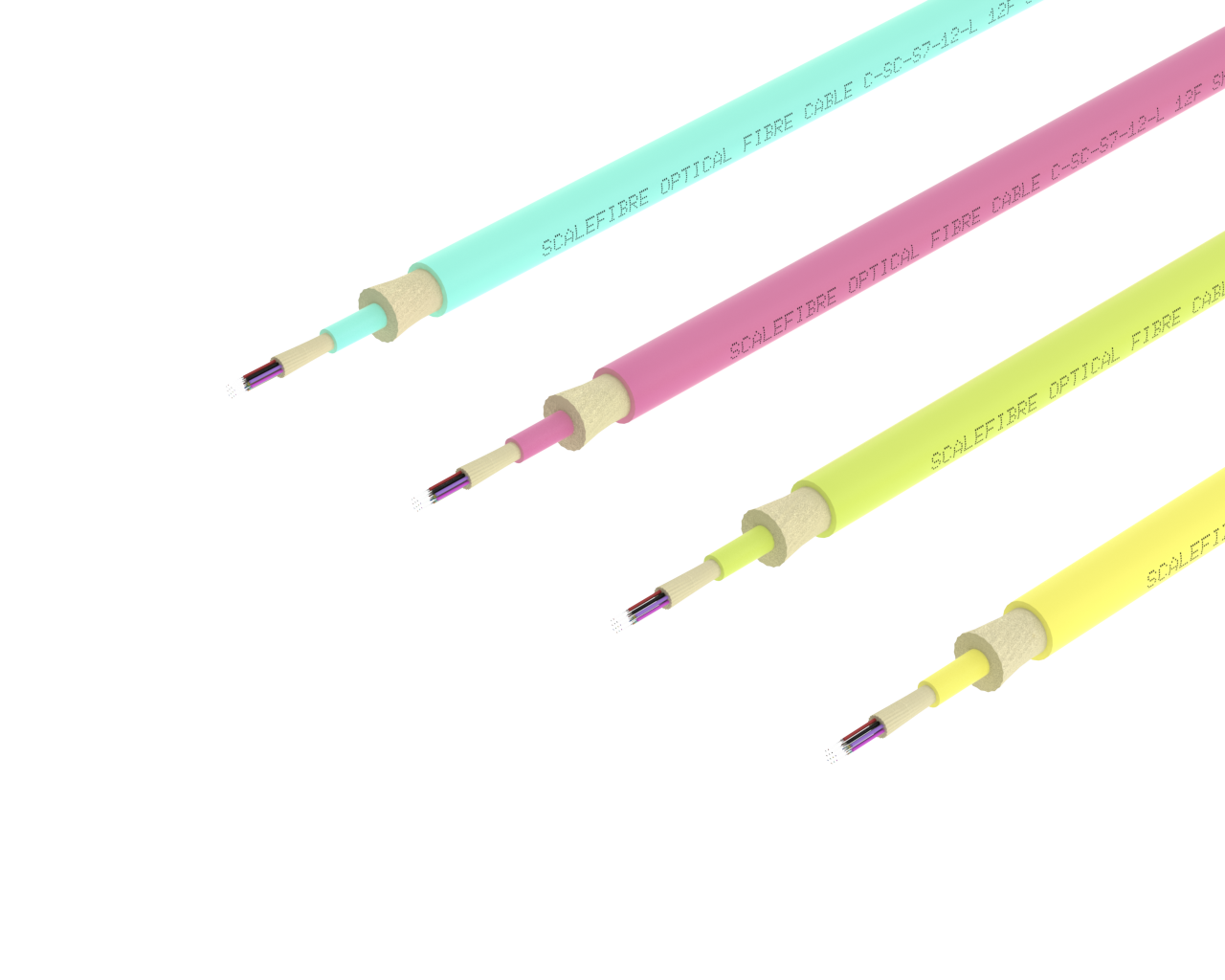 כבל SlimCORE™ 12F – מצב יחיד, צהוב
