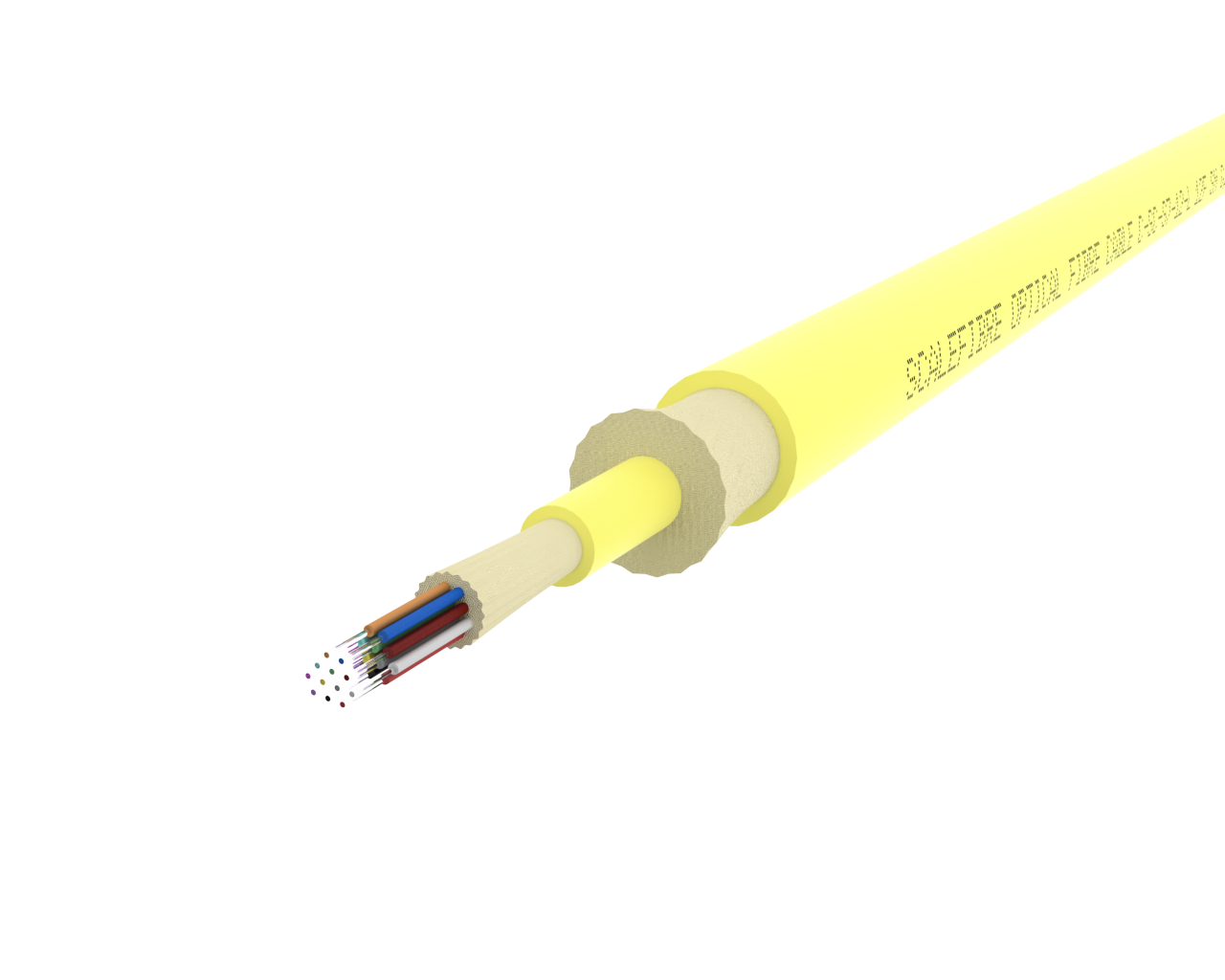 כבל SlimCORE™ 12F – מצב יחיד, צהוב
