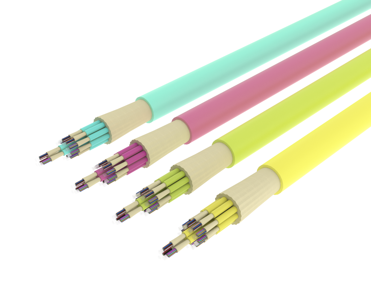 כבל SlimCORE™ 144F - מצב יחיד, צהוב