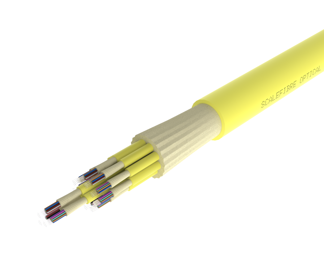 כבל SlimCORE™ 144F - מצב יחיד, צהוב