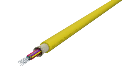 TightBEND™ 12 Fiber İç/Dış Mekan OFNR Sıkı Tamponlu Kablo, Tek Modlu, Sarı