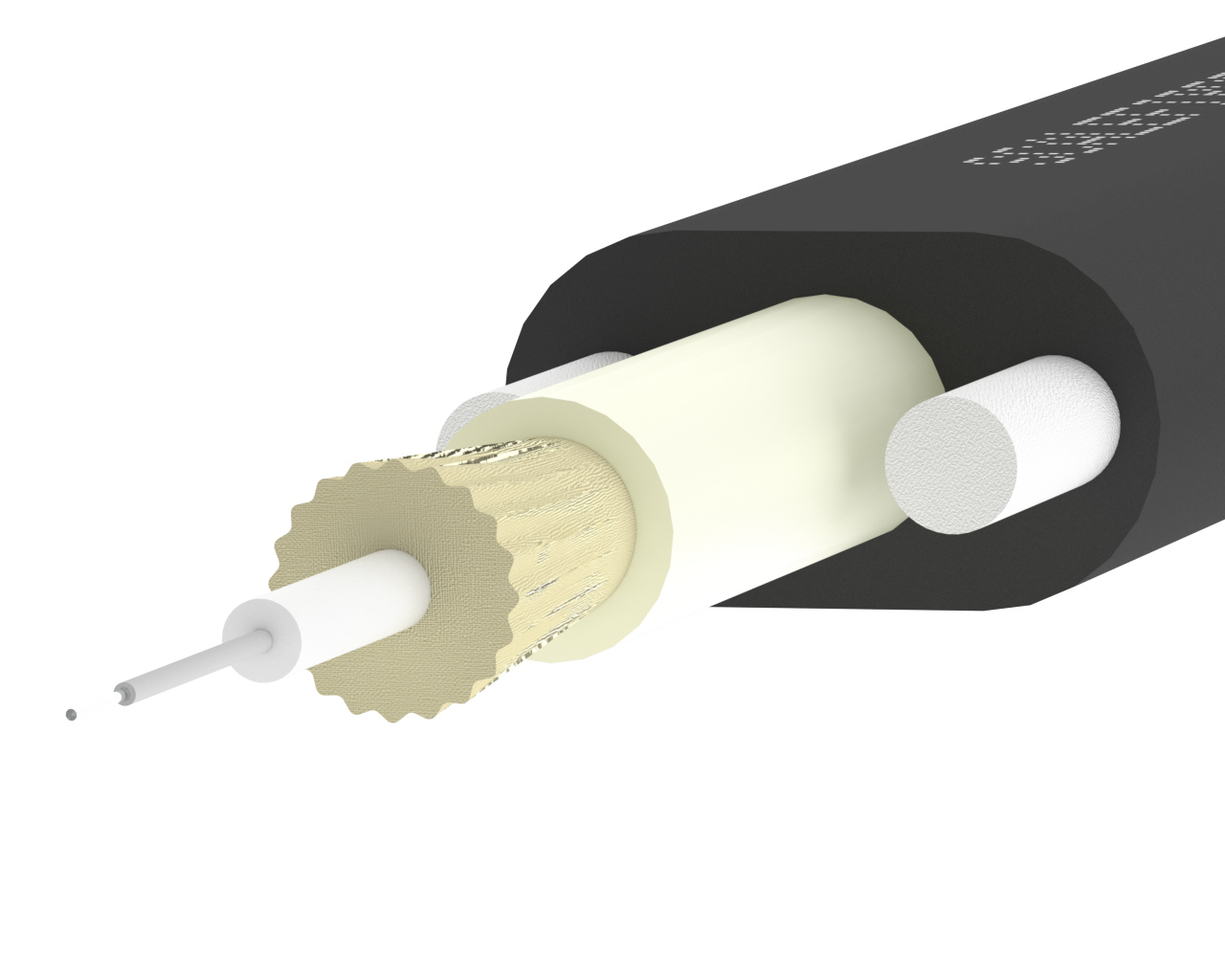 EasyDROP™ 1F Cable – 2mm Cord, 900um, Black Jacket