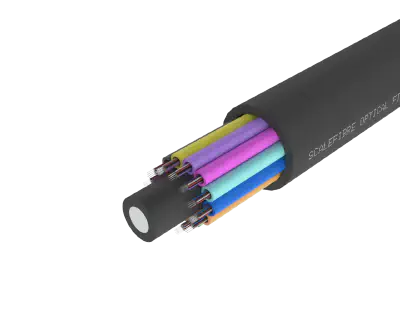 كابل ألياف بصرية خارجي ذو أنبوب حر عالي القوة – غلاف PE، 144 ليف