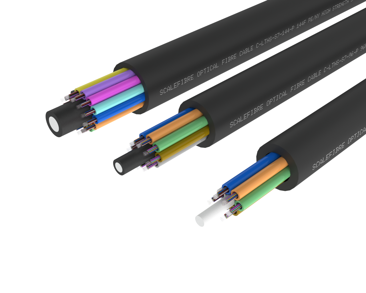 High Strength Loose Tube Outdoor Fibre Cable – PE Jacket, 72, 96 and 144 Fibre