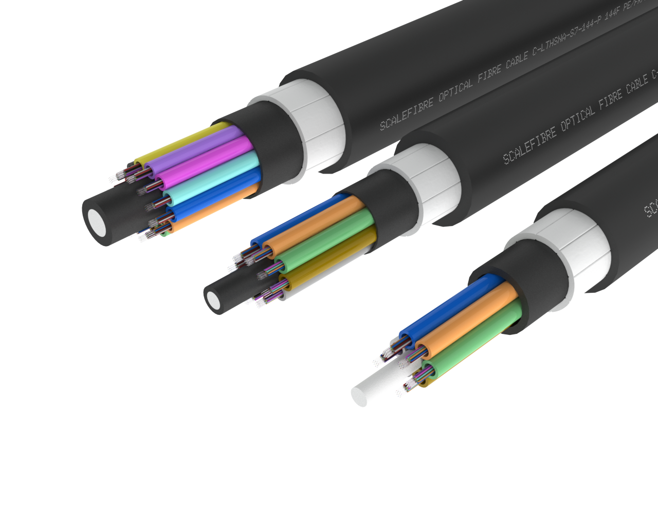 High Strength Armoured Loose Tube Outdoor Fibre Cable – PE/PA/PE, 72, 96 and 144 Fibre