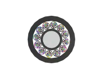 كابل الألياف الضوئية 144F ذو الأنبوب المصغر السائب، المقطع العرضي