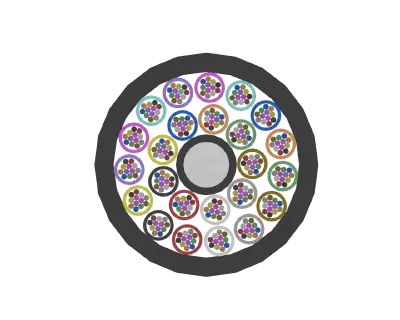 כבל סיב אופטי מיני רופף 288F, חתך רוחב