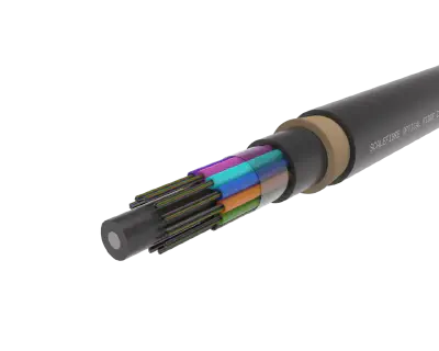 كابل الألياف الضوئية سكاي سبان طويل المدى ADSS 144F