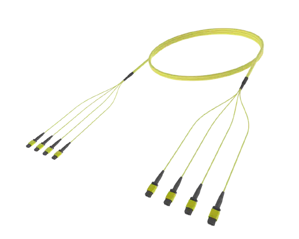 48 סיבים אופטיים במצב יחיד MPO (12F) Trunk