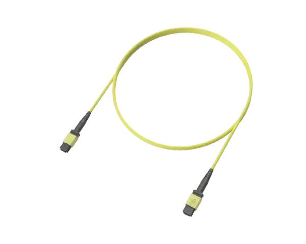 12 סיבים במצב יחיד MPO (12F) Trunk, צהוב