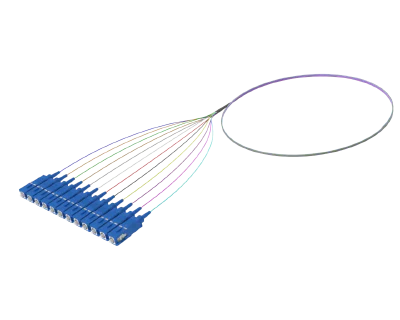 وصلة بصرية بشريط مرن، 12 ليف، SC/UPC