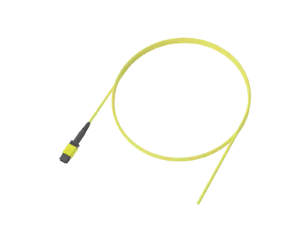 MPO به فیبر برهنه Pigtail، 12 فیبر، ژاکت 3 میلی متر