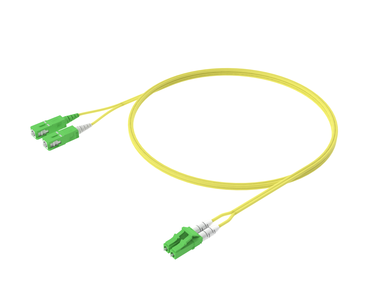 Single-mode Duplex Patch Cord - LC/APC to SC/APC