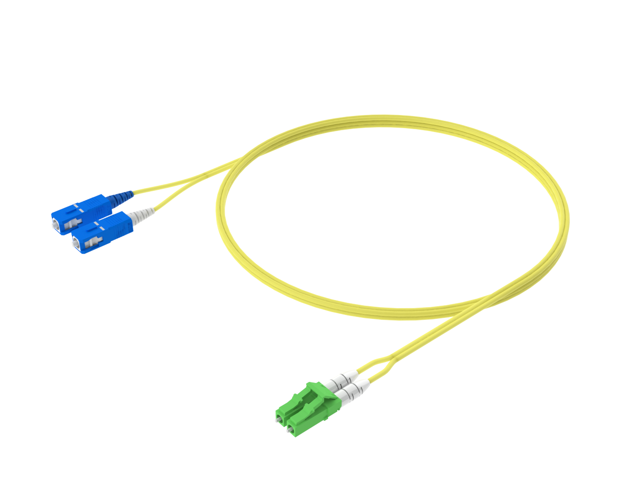 Single-mode Duplex Patch Cord - LC/APC to SC/UPC