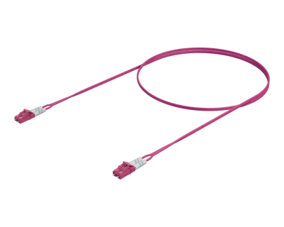 OM4 Duplex Patch Cord - LC/UPC to LC/UPC, Erika Violet