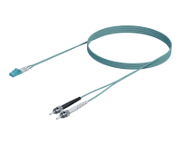 OM4 Duplex Patch Cord - LC/UPC to ST/UPC, Aqua