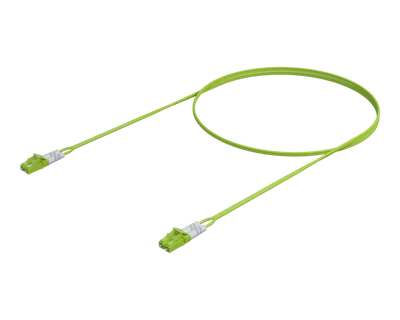 OM5 Duplex Patch Cord - LC/UPC to LC/UPC, Lime Green