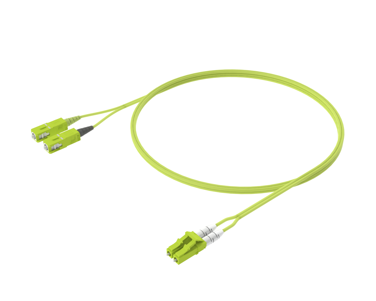 OM5 Duplex Patch Cord - LC/UPC to SC/UPC