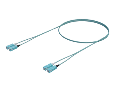 OM4 Duplex Patch Cord - SC-SC, Aqua