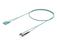 OM4 Duplex Patch Cord - SC-ST, Aqua