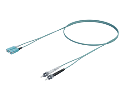 OM4 Duplex Patch Cord - SC-ST, Aqua