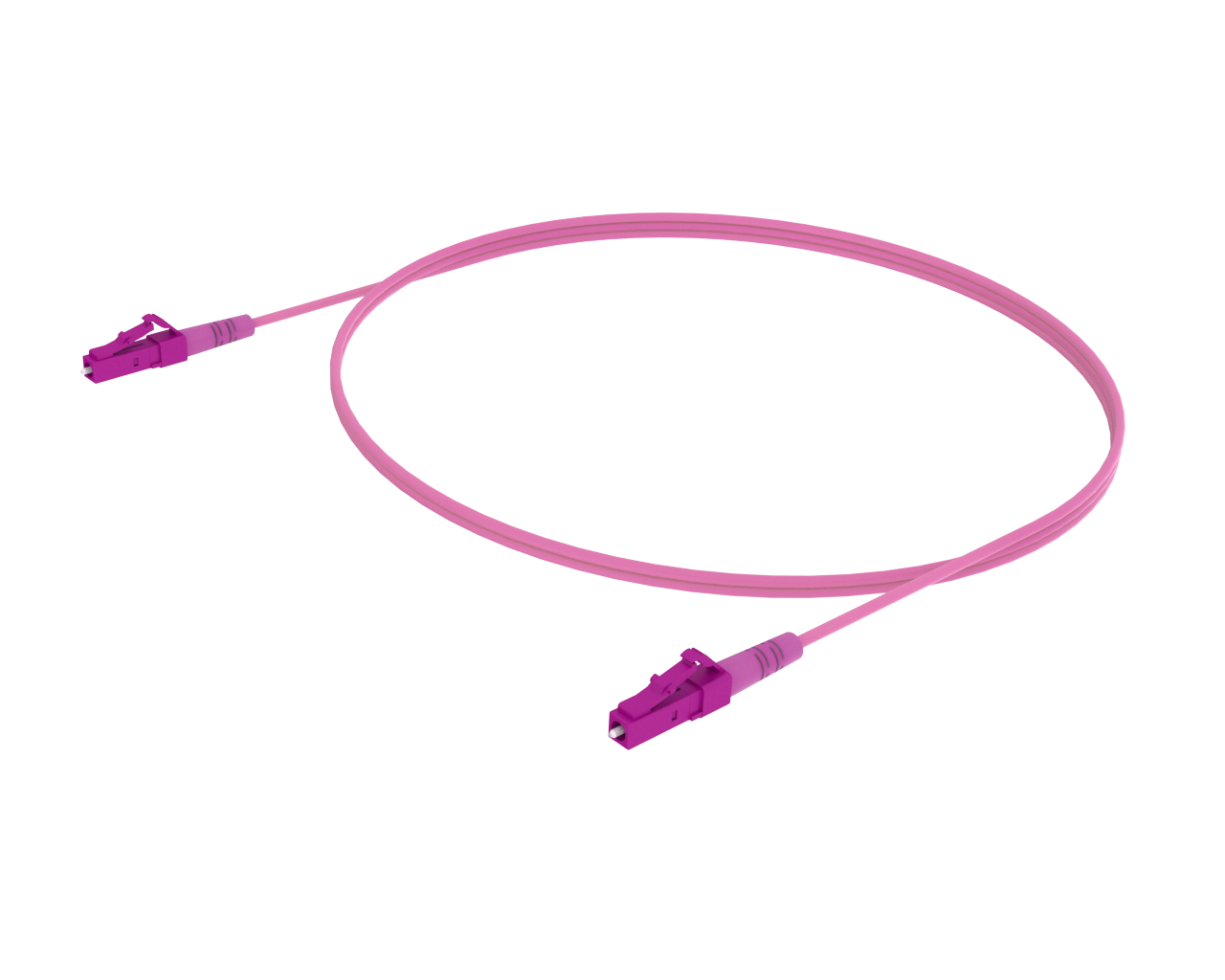 OM4 Simplex Patch Cord - LC/UPC to LC/UPC, Erika Violet
