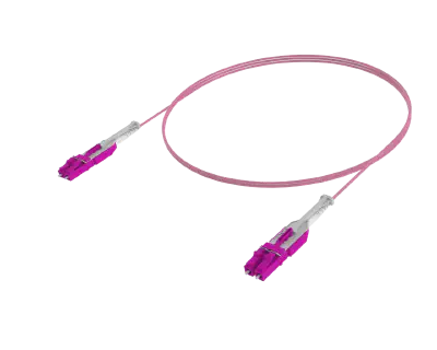 כבל תקשורת דופלקס עם חוט יחיד OM4 - LC/UPC ל-LC/UPC, Erika Violet