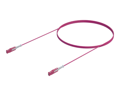 OM4 Single Cord Duplex Patch Cord - SN®/UPC to SN®/UPC, Erika Violet