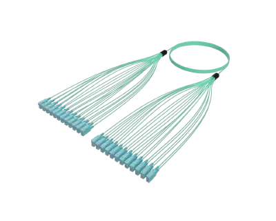 SC/UPC Micro Cable Assembly, 24-Fibre, OM4 Aqua