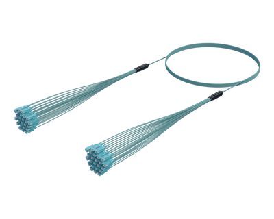SC/UPC Micro Cable Assembly, 24-Fibre, OM4 Aqua