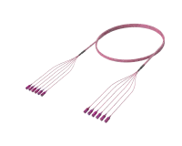 מכלול כבלי סיבים אופטיים עם סיום SC/UPC-SC/UPC, OM4, אריקה ויולט