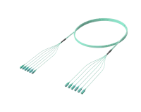 מכלול כבל סיב אופטי SC/UPC-SC/UPC עם סיומות מוקדמות, OM4, Aqua