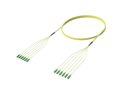 מכלול כבלי סיבים אופטיים SC/APC-SC/APC עם חיבורים מוקדמים, מצב יחיד G.657.A1