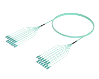 מכלול כבלי סיבים אופטיים SC/UPC-SC/UPC עם חיבורים מוקדמים, OM4, 12 סיבים